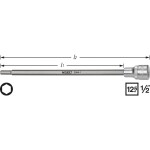 Hazet HAZET 2584-1 inbus vložka zástrčného klíče se sací trubkou 6 mm 1/2