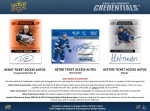 Hokejové Karty NHL 2021-22 Upper Deck Credentials Hobby Balíček
