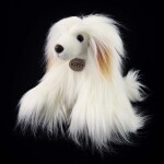 Plyšový pes čínský chocholatý - labutěnka 30 cm, ECO-FRIENDLY