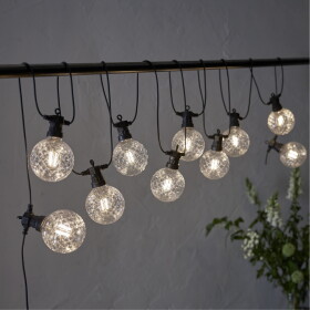 STAR TRADING Světelný řetěz Circus Comb – 10 LED žárovek, černá barva, plast