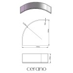 CERANO - Krycí čelní panel vany Fiona - oblý - akrylát - bílá - 150x150x50 CER-856001
