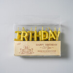 Dortové svíčky "Happy Birthday" zlaté 13ks