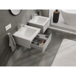 MEXEN/S - Orio koupelnová skříňka 50 cm s umyvadlem Otis, 1 šuplík, šedá mat/bílá mat 91A10-05023-1-BF62-W18M01