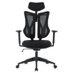 Kancelářská židle, synchronní mechanismus, černá síťovina, KA-H3245 BK