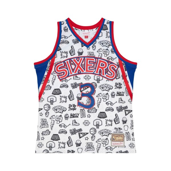 Mitchell & Ness Pánský dres Philadelphia 76ers NBA Allen Iverson #3 Doodle Swingman Velikost: S