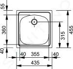 FRANKE - Eurostar Dřez ETN 610, 435x455 mm, nerez 101.0286.106