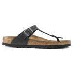 Dámské/pánské žabky Birkenstock Gizeh NU Oiled Black Regular Oiled Leather pro široká chodidla (0845251) 35