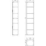 MEXEN/S - Orio koupelnový sloup 35, 1 dvířka, černá lesk 91A11-03016-1-BF70
