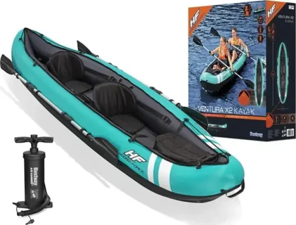 BESTWAY Nafukovací kajak Hydro-Force 65052 černá / 2-místný / 330x86 cm / Max. nosnost 200 kg (65052)