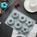 Dortisimo Silikonová forma na pečení/na mražené dezerty Květiny a donuty (na 6 ks) 6,5 cm