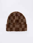 Service Works Chunky Check Beanie Brown