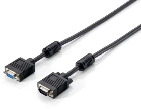 Equip VGA kabel černá / Prodlužovací kabel / VGA (D-Sub) / 15 m / feritová tlumivka / max. 800×600 px (118805)