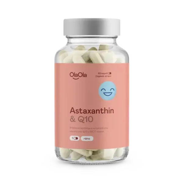 OlaOla Astaxanthin+Q10 podporující vitalitu / 60 kapslí (110060)