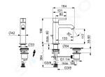 HANSA - Vantis Style Elektronická umyvadlová baterie, bateriové napájení, matná černá 5460220933