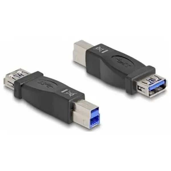 DeLock adaptér USB 3.0-B samec - USB 3.0-A samice černá / Redukce / 5 Gbit/s (65179)