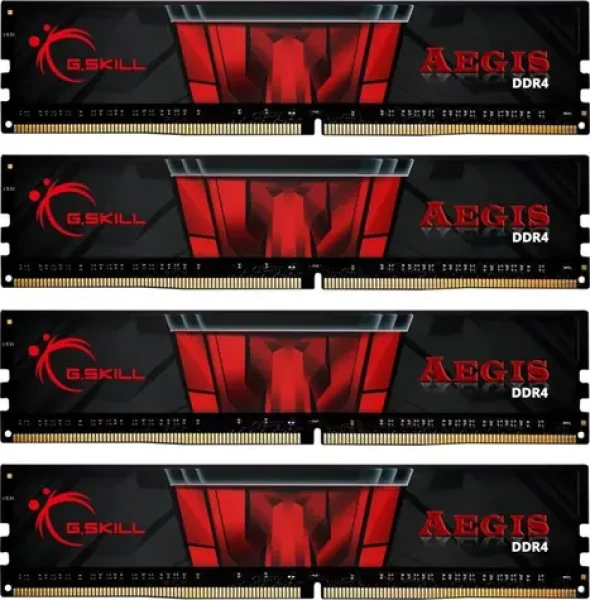 G.Skill Aegis 64GB (4x16GB) 3200 MHz černá / DDR4 / CL16-18-18-38 / 1.35V / XMP 2.0 (F4-3200C16Q-64GIS)