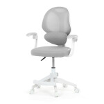Dětská židle, výškově nastavitelná, šedá síťovina, KA-W8008 GREY