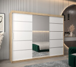 Šatní skříň Abi V2 Barva korpusu: Dub Sonoma, Rozměry: 200 cm, Dveře: Dub sonoma