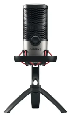 CHERRY UM 6.0 ADVANCED černá/stříbrná / Mikrofon / USB-C / Kardioidní a všesměrový / Výstup na sluchátka (JA-0710)