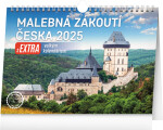 Kalendář 2025 stolní: Malebná zákoutí Česka extra velkým kalendáriem, 30 21 cm