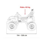 Mamido Elektrické autíčko Extreme Sport 4x4 s proměnlivou velikostí růžové