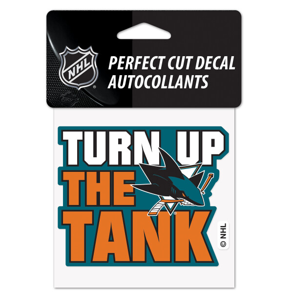 Wincraft Samolepka San Jose Sharks NHL Perfect Cut Decal SLOGAN% 1 ks