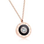 Ocelový náhrdelník se zirkony Zacaría Gold - chirurgická ocel, Zlatá 40 cm + 5 cm (prodloužení)