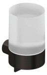 KLUDI - Vela R Dávkovač mýdla s držákem, sklo/broušený Gunmetal 58976N2