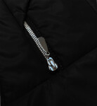 Černo-melanžová volná bunda s odepínací kapucí Vaston (SJ218-036#) odstíny černé L (40)