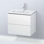 DURAVIT - L-Cube Umyvadlová skříňka 55x62x48 cm, 2 zásuvky, bílá mat LC624001818