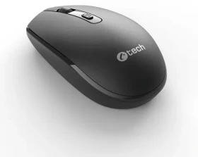 C-TECH WLM-15 / Bezdrátová optická myš / 1600 DPI / 4 tlačítka / BT5.0+2,4 GHz / 2×AAA (WLM-15BK)