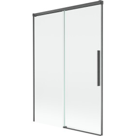 MEXEN/S - Rox vanová zástěna 2-křídlová posuvná 120 x 150, transparent, grafit kartáčovaná 8C9-120-001-66-00