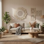 REA - NÁSTĚNNÉ ZRCADLO BOHO 60CM 322051 HOM-03007