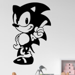 Samolepka Ježek Sonic Barva: oranžová, Velikost: 40 x 24 cm