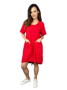 HOSH Šaty Rima Velikost: UNI, Barva: Červená