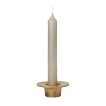 Ferm Living Kovový svícen Soothe Brass Finish Ø 8 cm, zlatá barva, kov
