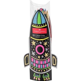 Faber-Castell, 201643, Grip 2001, sada pastelek, dárková edice raketa, 10 ks