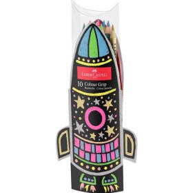 Faber-Castell Faber-Castell, 201643, Grip 2001, sada pastelek, dárková edice raketa, 10 ks