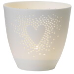 Räder Porcelánový svícen Heart Large, bílá barva, porcelán