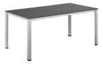 KETTLER CUBIC / KETTALUX jídelní hliníkový stůl 160x90 cm - stříbrná / antracit