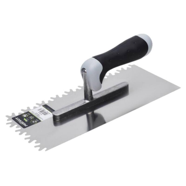 Hladítko nerezové, 280 x 130 mm, velký zub, STALCO PERFECT