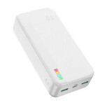 Joyroom JR-T018 bílá / Power Bank / 30000mAh / 2xUSB / 2.4 A (JR-T018 White)