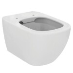 DEANTE Podomítkový rám, pro závěsné WC mísy + SLIM tlačítko černé + WC Ideal Standard Tesi se sedátkem RIMLESS CST_WC01 N51P TE2