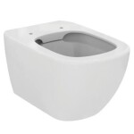 DEANTE Podomítkový rám, pro závěsné WC mísy + SLIM tlačítko bílé + WC Ideal Standard Tesi se sedátkem RIMLESS CST_WC01 A51P TE2