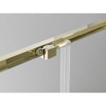 MEXEN - Exo dvojité posuvné sprchové dveře 140, transparent, zlatá 8152-140-000-50-00