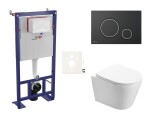 Cenově zvýhodněný závěsný WC set SAT do lehkých stěn / předstěnová montáž + WC SAT Infinitio SIKOSSIN78 SIKOSSIN78