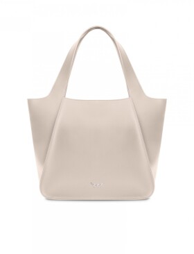 Trendy dámská koženková kabelka na rameno Calyste Middle Cream, béžová