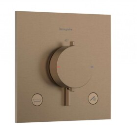 HANSGROHE - Ecostat Comfort E Termostatická baterie pod omítku, pro 2 spotřebiče, kartáčovaný bronz 33716140
