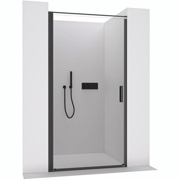 CERANO Sprchové otočné dveře Porte L/P - 8 mm - černá matná, transparentní sklo - 80x195 cm