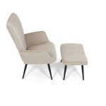 Relaxační křeslo, béžová, manšestrová látka, AK-L7285 CRM6